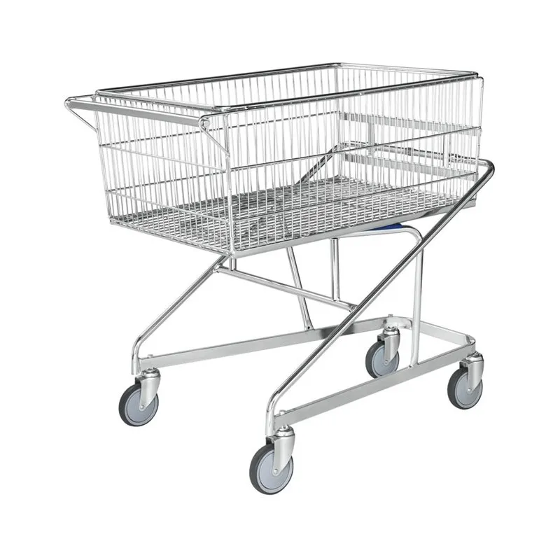 Chariot de magasin avec panier supérieur