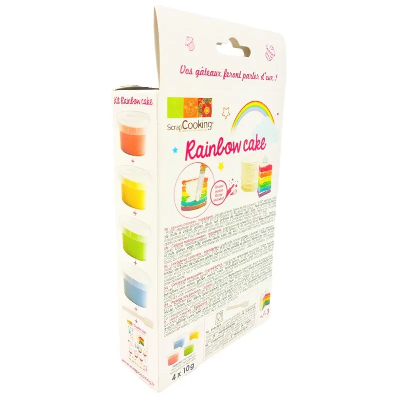 Coffret gâteau arc en ciel | Scrapcooking