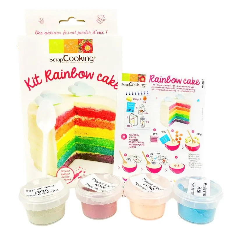 Coffret gâteau arc en ciel | Scrapcooking