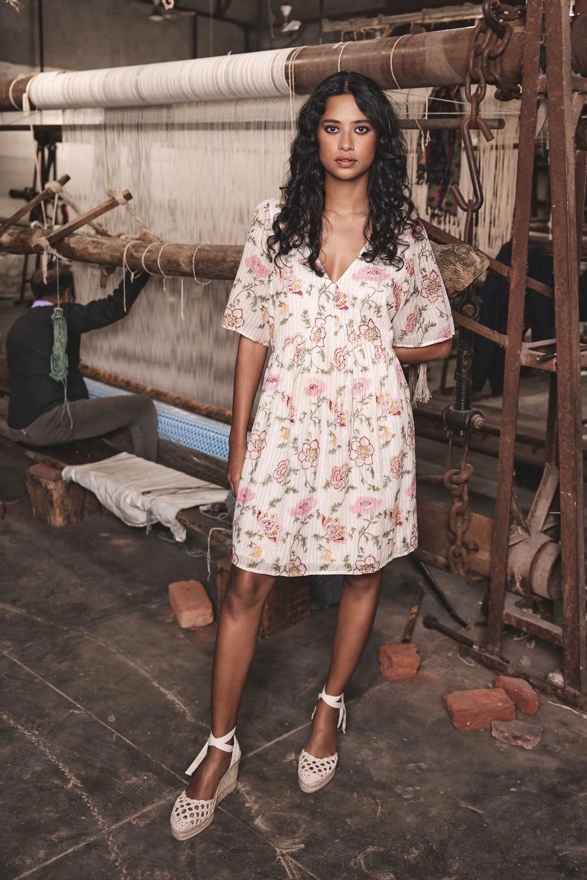 Grand chouchou en laine rose WOOL | Maison 123