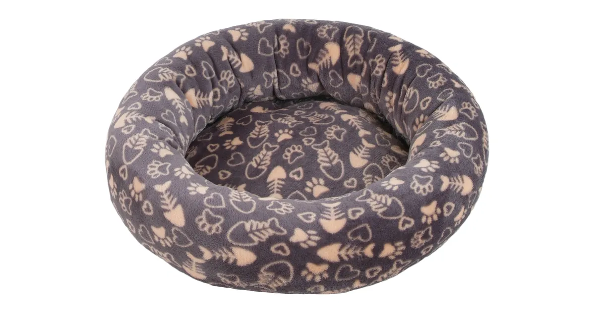 Panier Donut Amélie de Luxe Gris Poisson